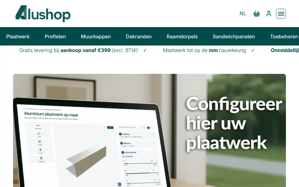 Screenshot of alushop.be