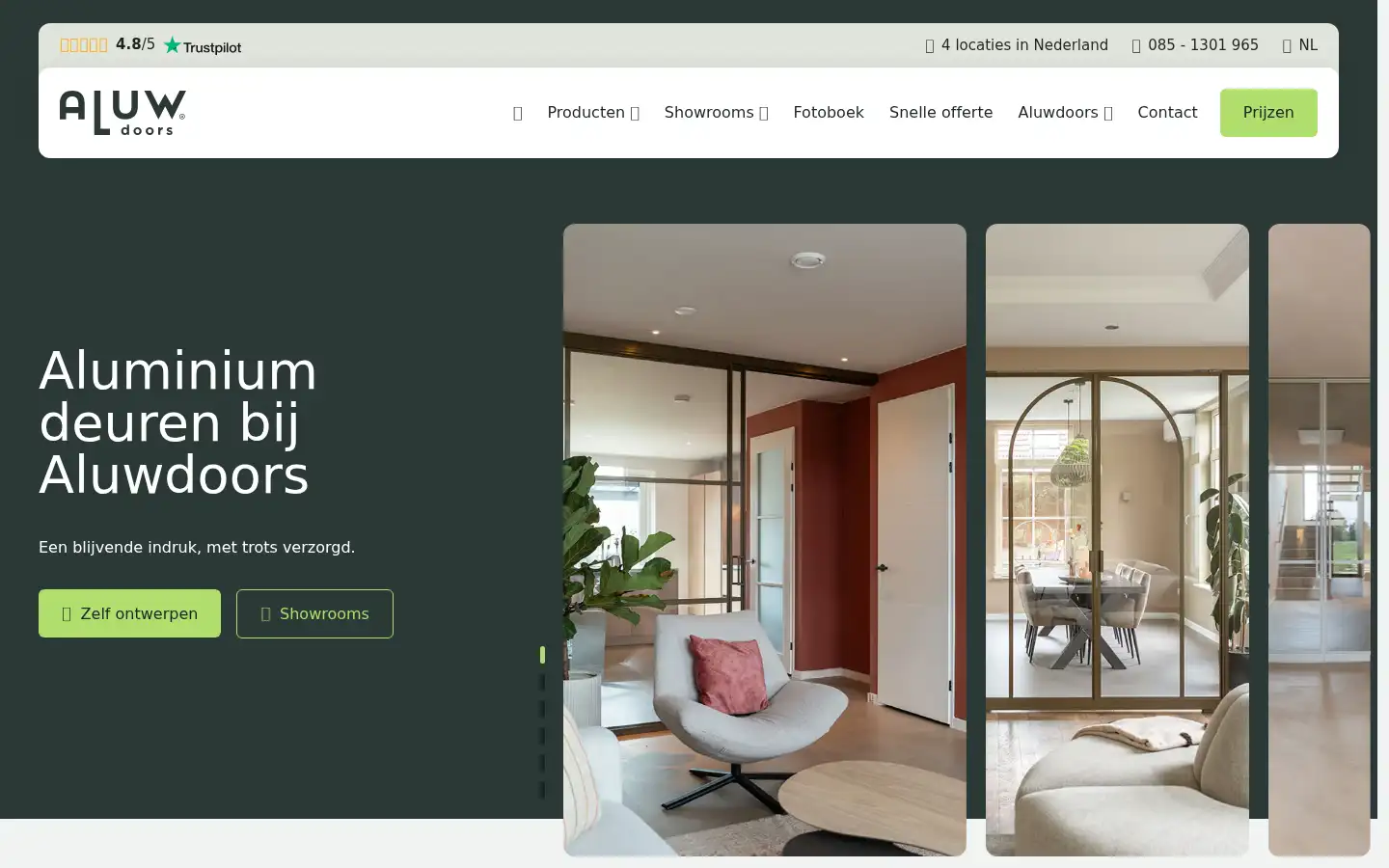 Screenshot of aluwdoors.com