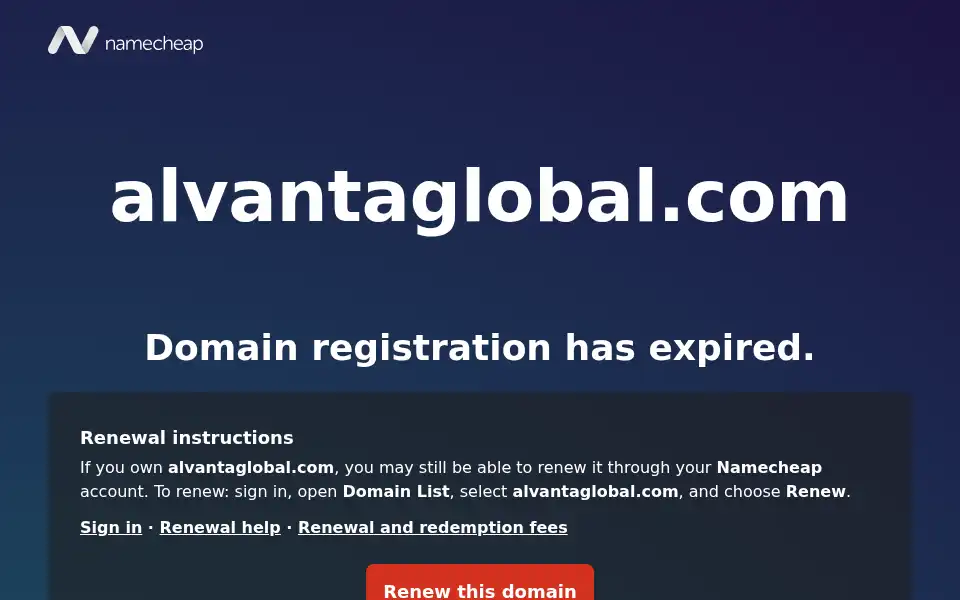 Screenshot of alvantaglobal.com