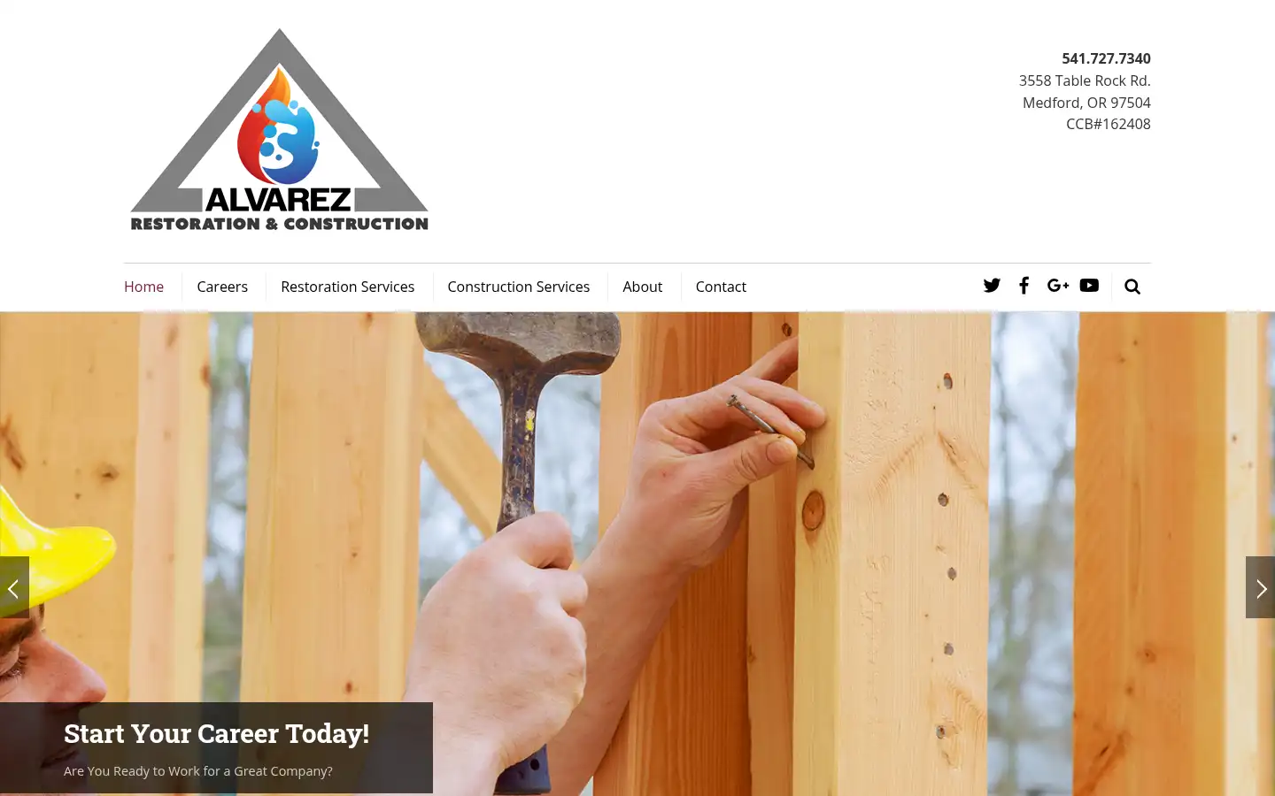 Screenshot of alvarezrestoration.com