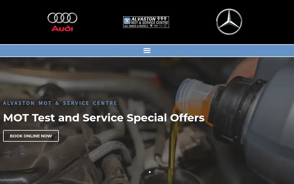 Screenshot of alvastonmot.co.uk