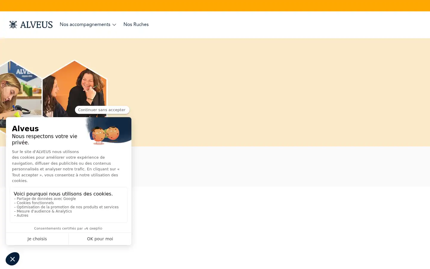 Screenshot of alveusclub.com