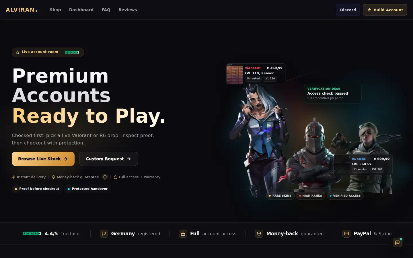 Screenshot of alviran.net