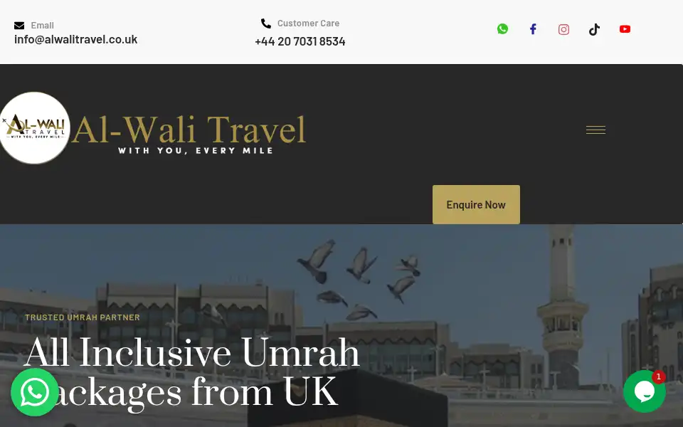 Screenshot of alwalitravel.co.uk