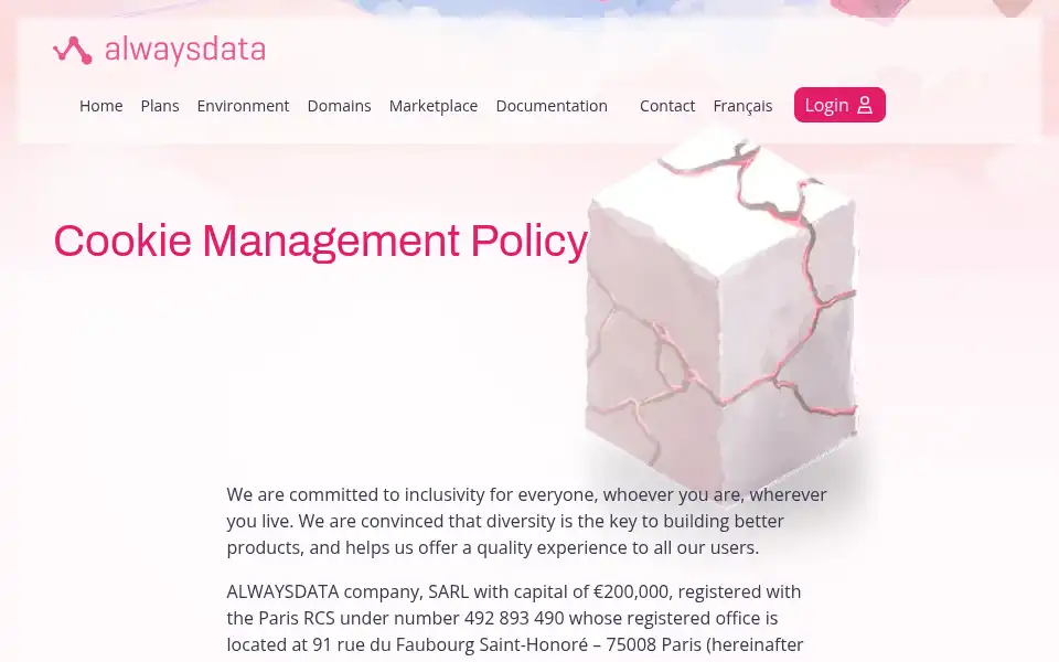 Screenshot of alwaysdata.com