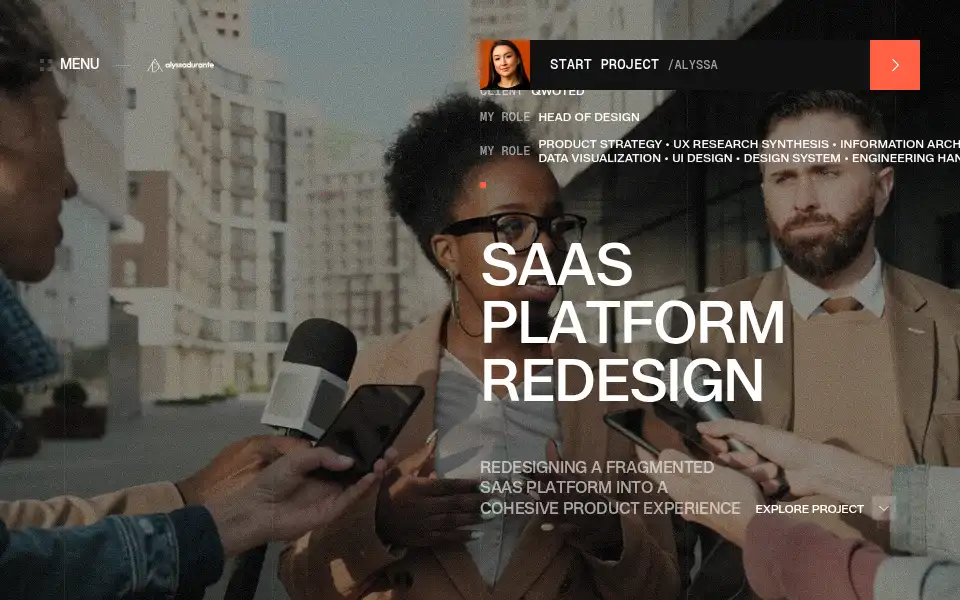 Screenshot of alyssadurante.com