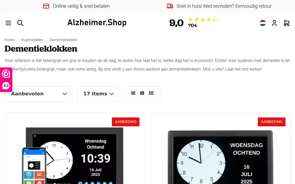 Screenshot of alzheimer.shop