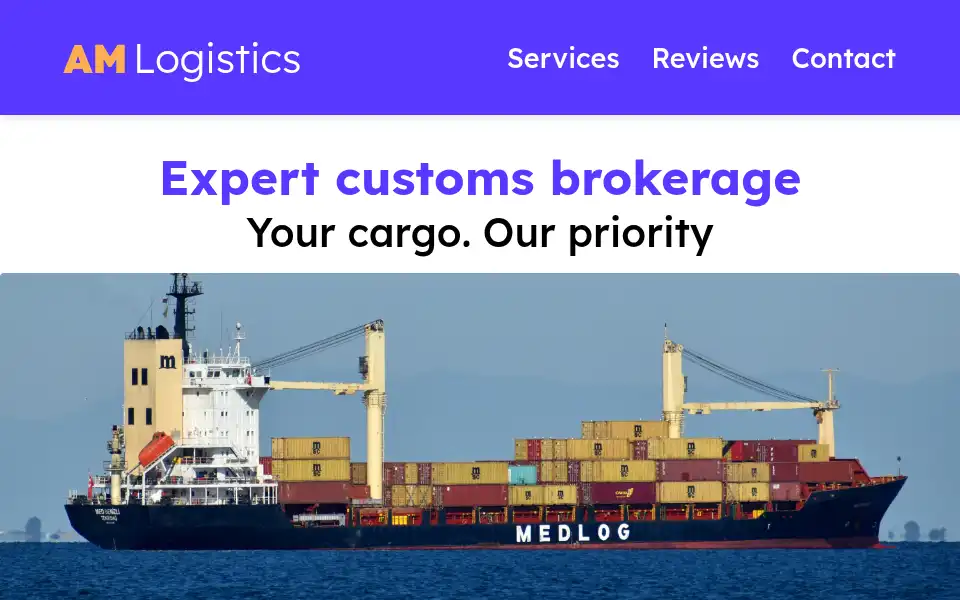 Screenshot of am-logistics.net
