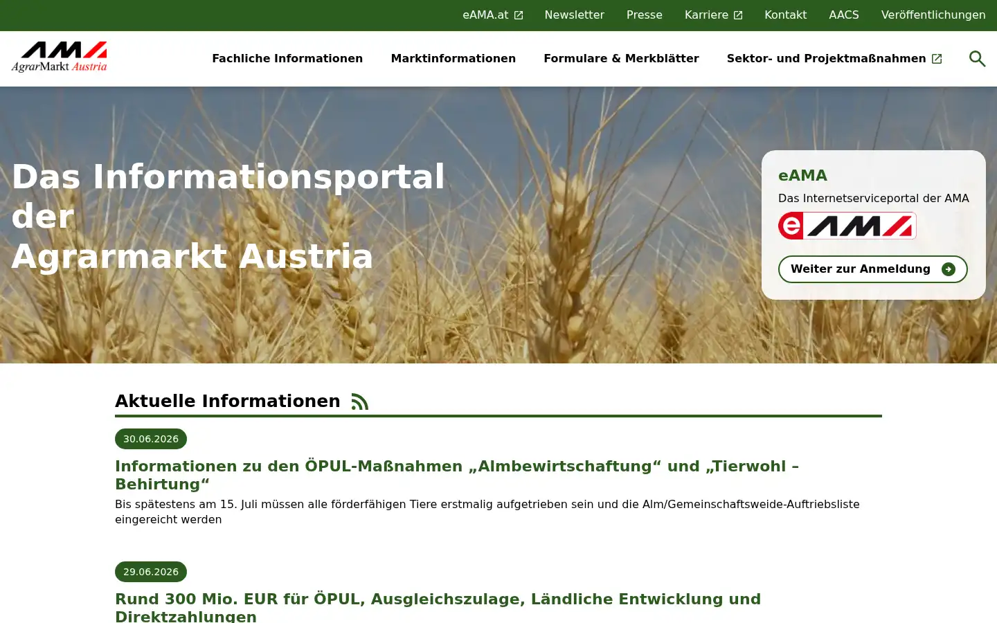 Screenshot of ama.at