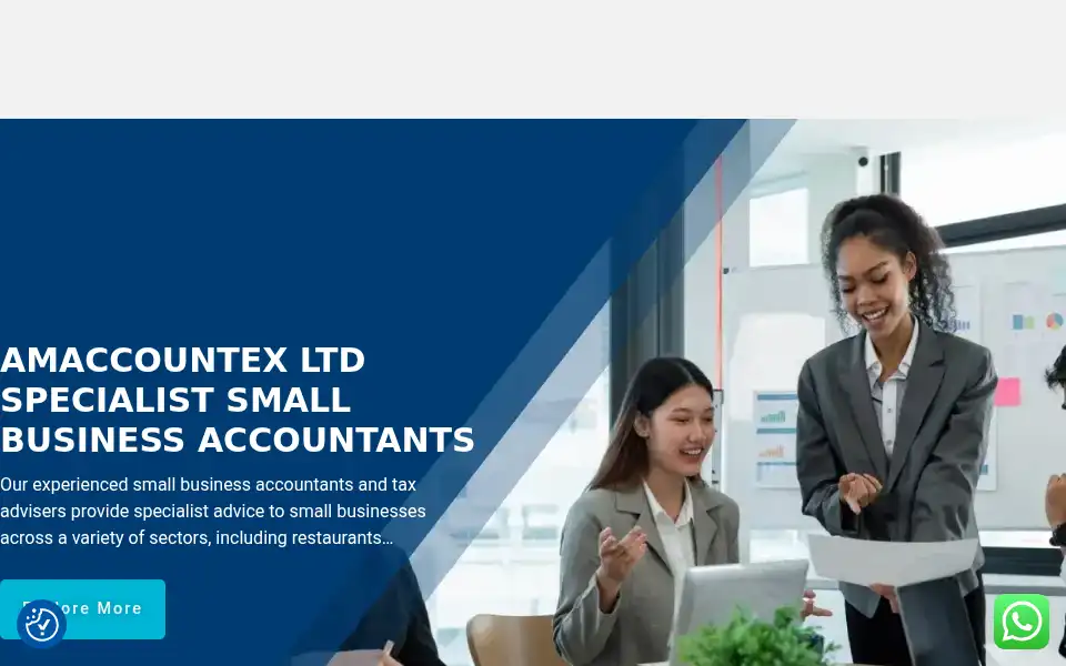 Screenshot of amaccountex.co.uk