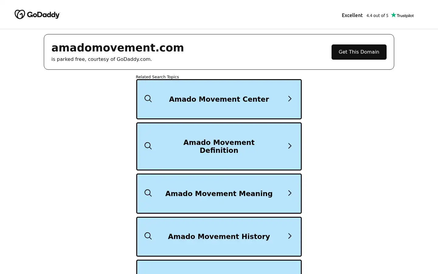 Screenshot of amadomovement.com