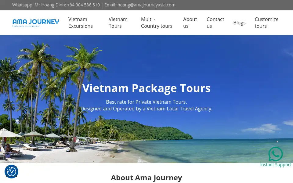 Screenshot of amajourneyasia.com