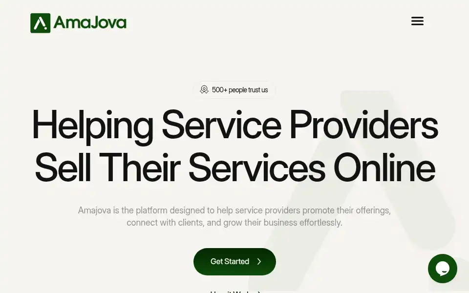 Screenshot of amajova.com