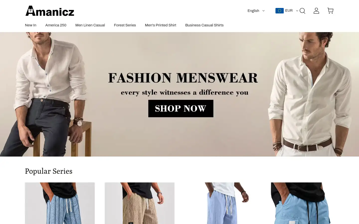 Screenshot of amanicz.com
