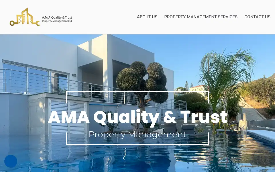 Screenshot of amapropertymanagementcy.com