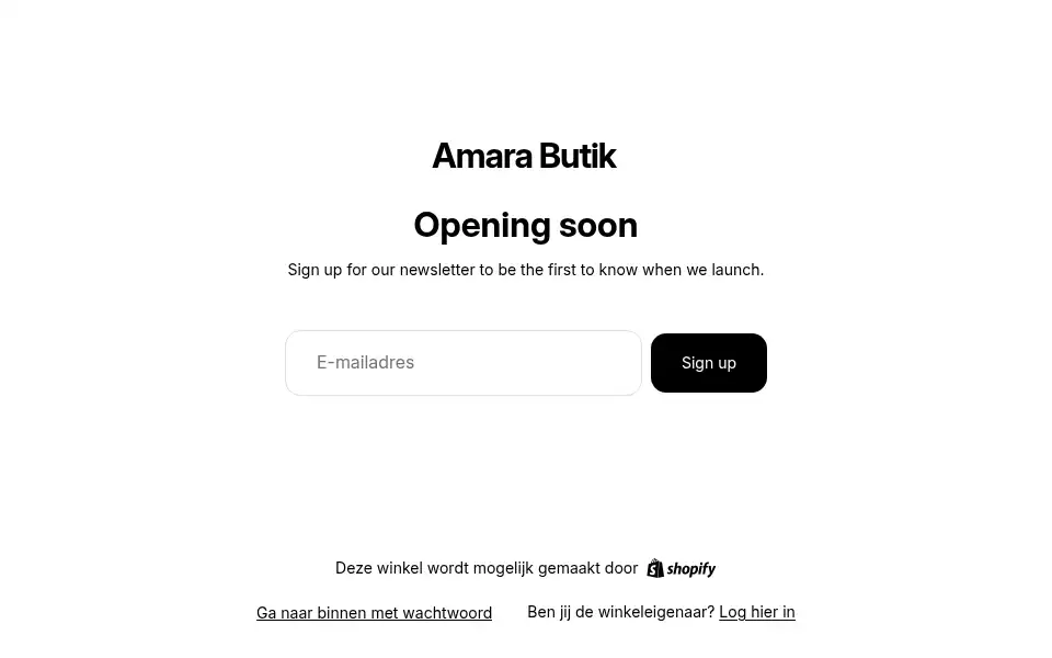 Screenshot of amarabutik.com