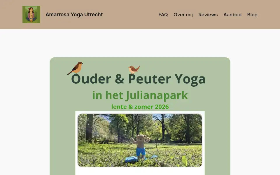 Screenshot of amarrosa-yoga.nl