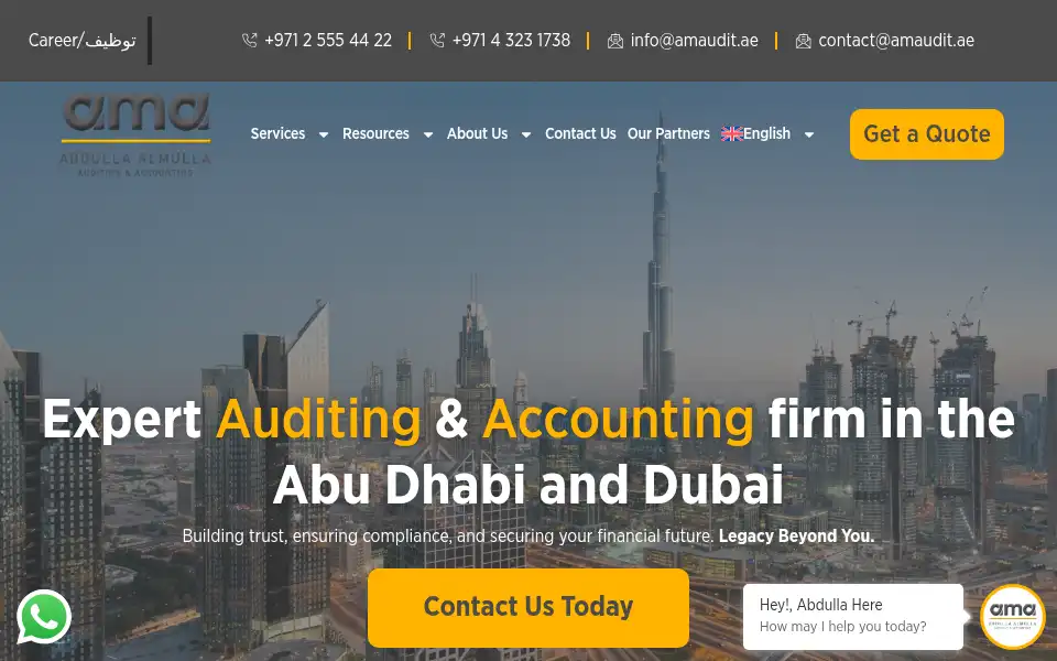 Screenshot of amaudit.ae