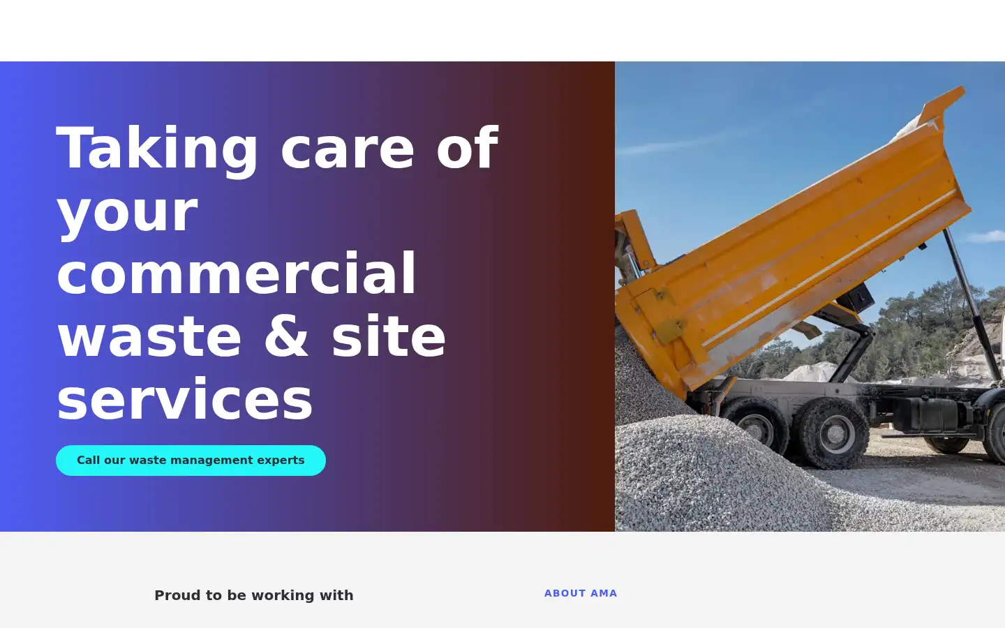 Screenshot of amawaste.co.uk