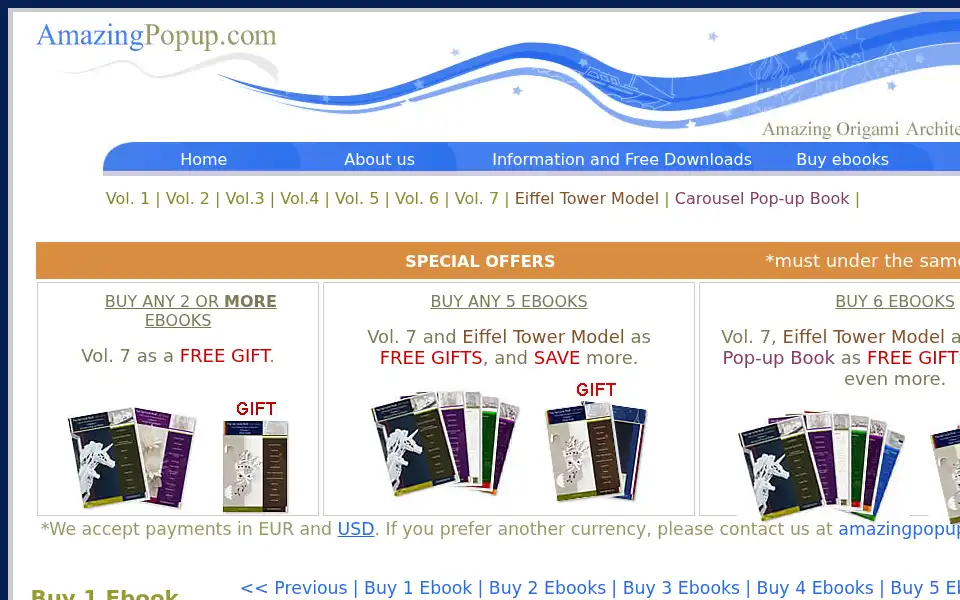 Screenshot of amazingpopup.com