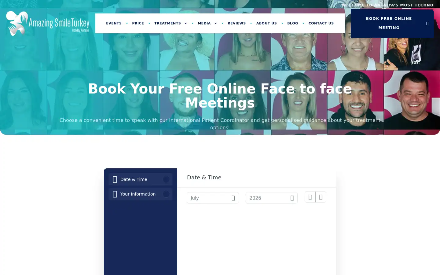 Screenshot of amazingsmileturkey.com