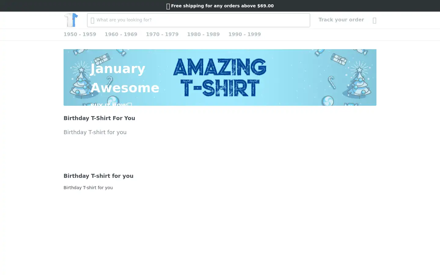Screenshot of amazingtshirtforyou.com