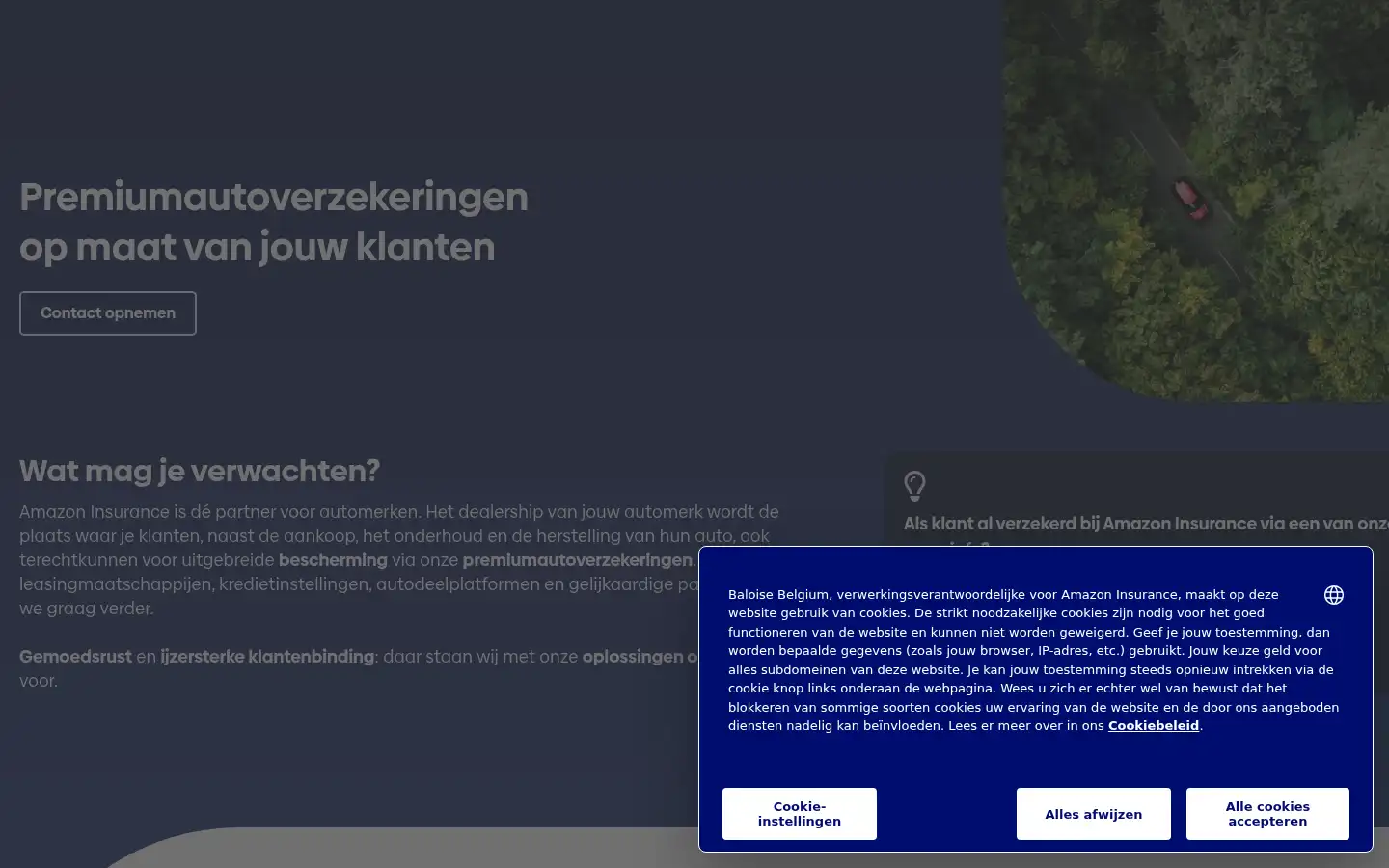 Screenshot of amazon.be