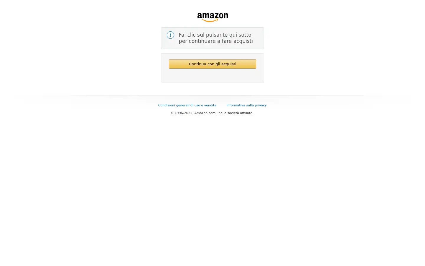 Screenshot of amazon.it