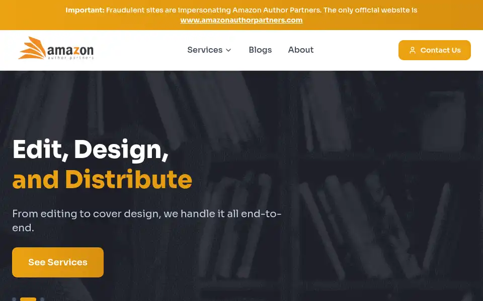 Screenshot of amazonauthorpartners.com
