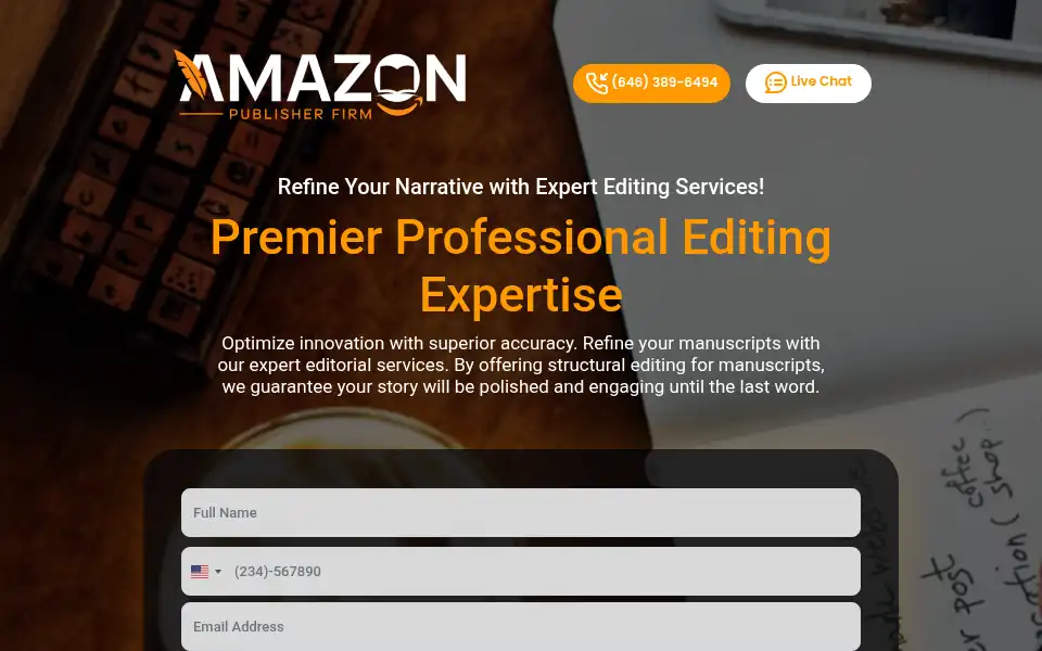 Screenshot of amazonpublisherfirm.com