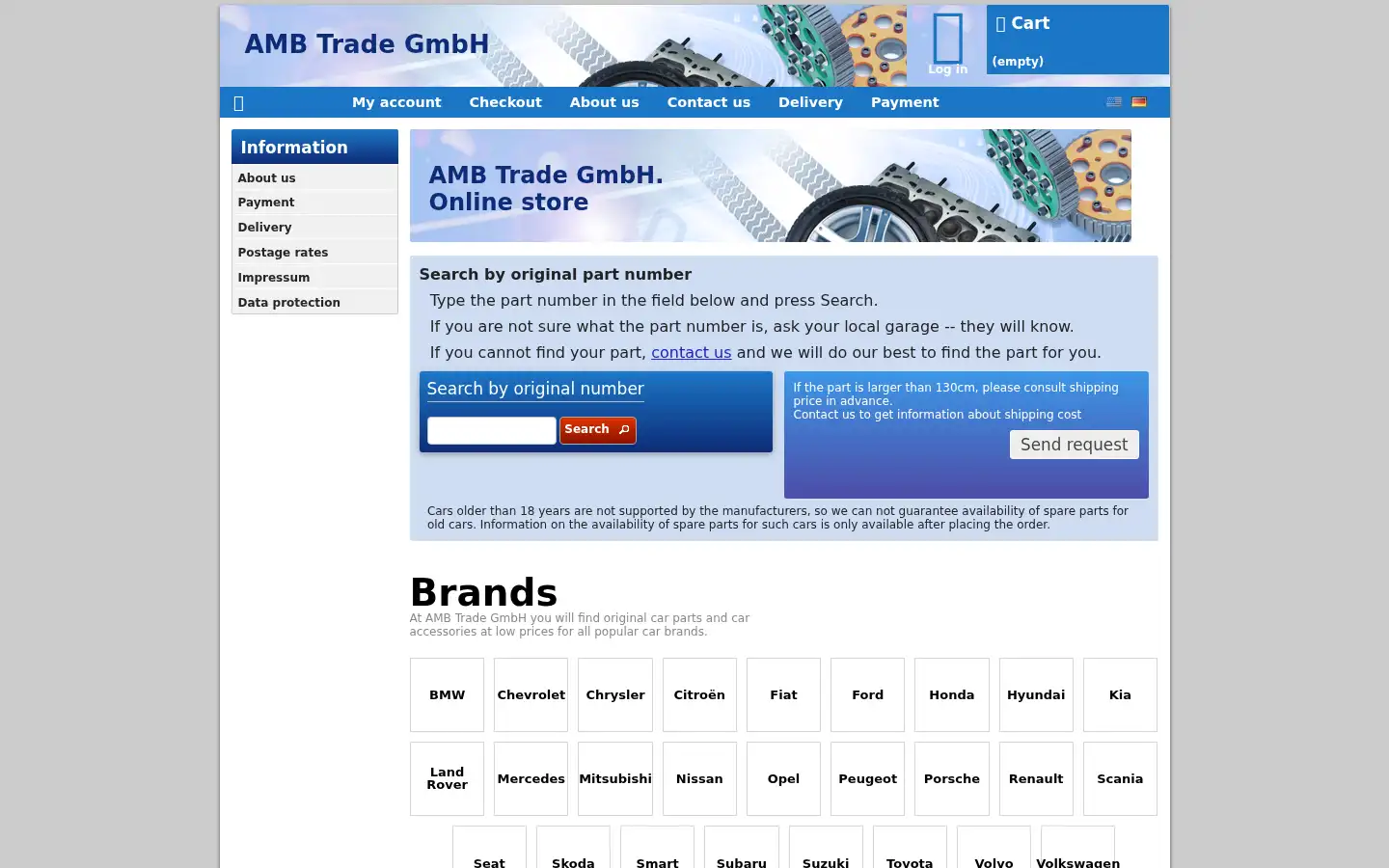 Screenshot of amb-trade.de