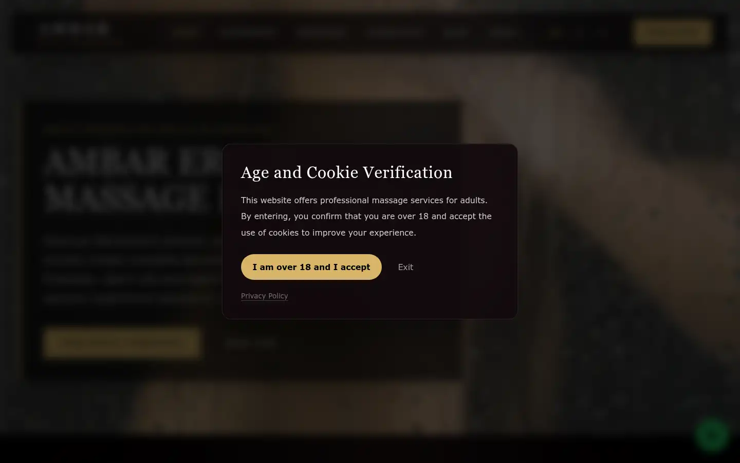 Screenshot of ambarmassage.com