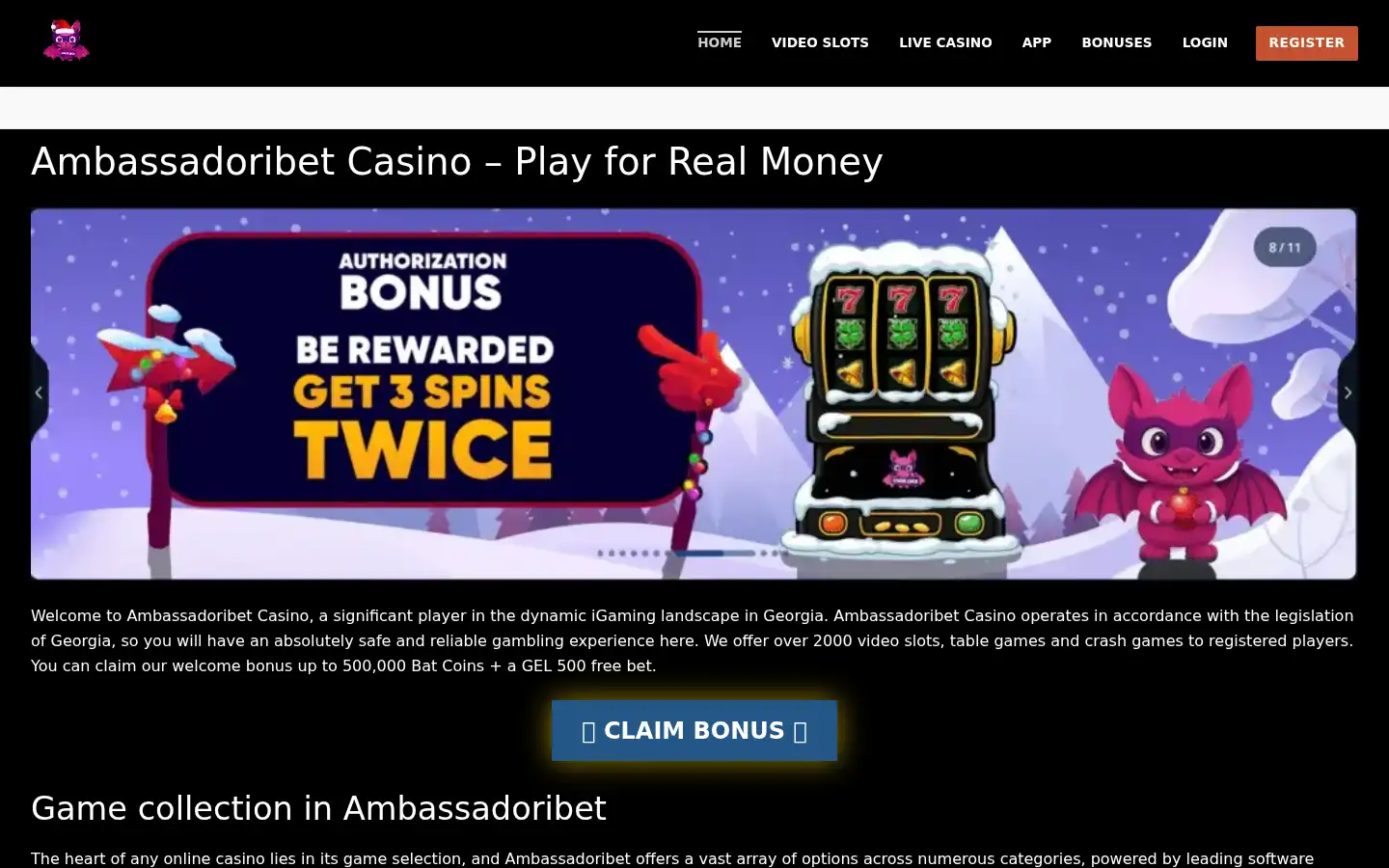 Screenshot of ambassadoribetlogin.com