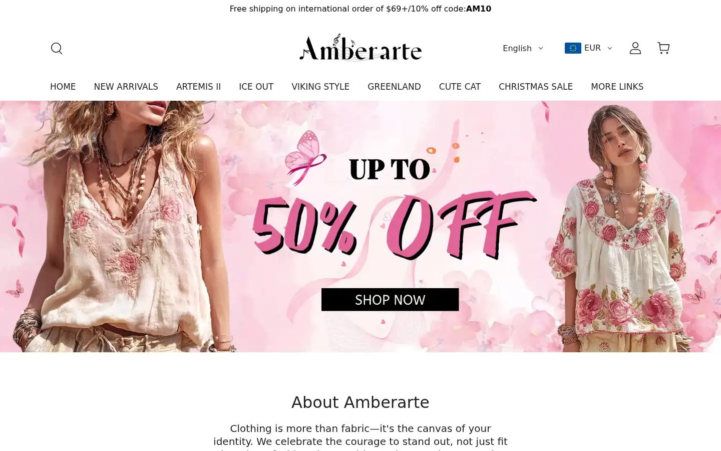 Screenshot of amberarte.com