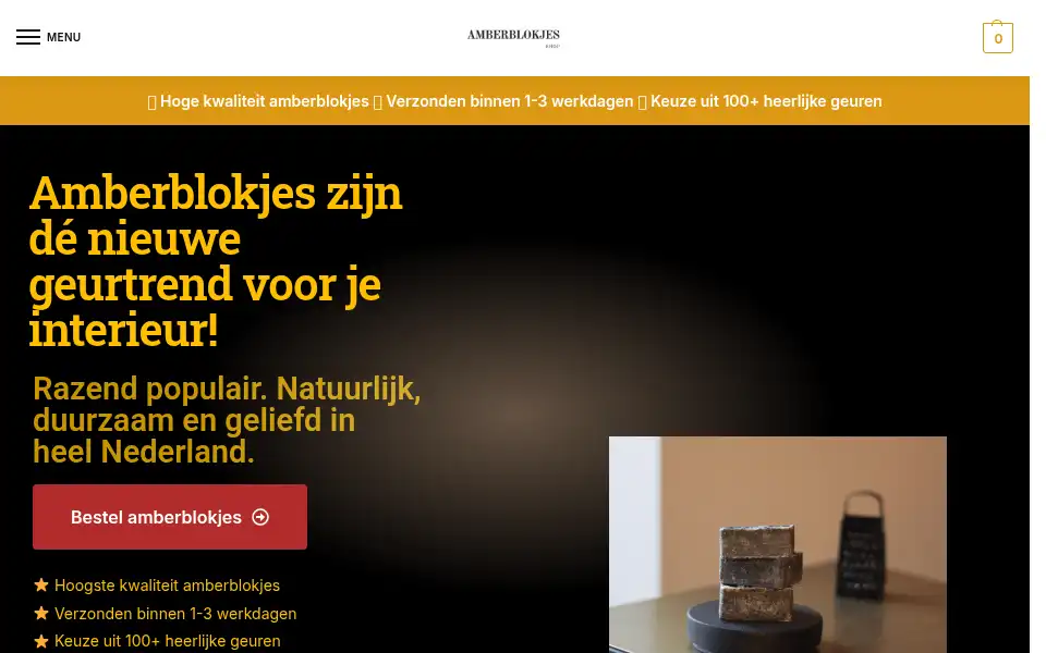 Screenshot of amberblokjesshop.nl