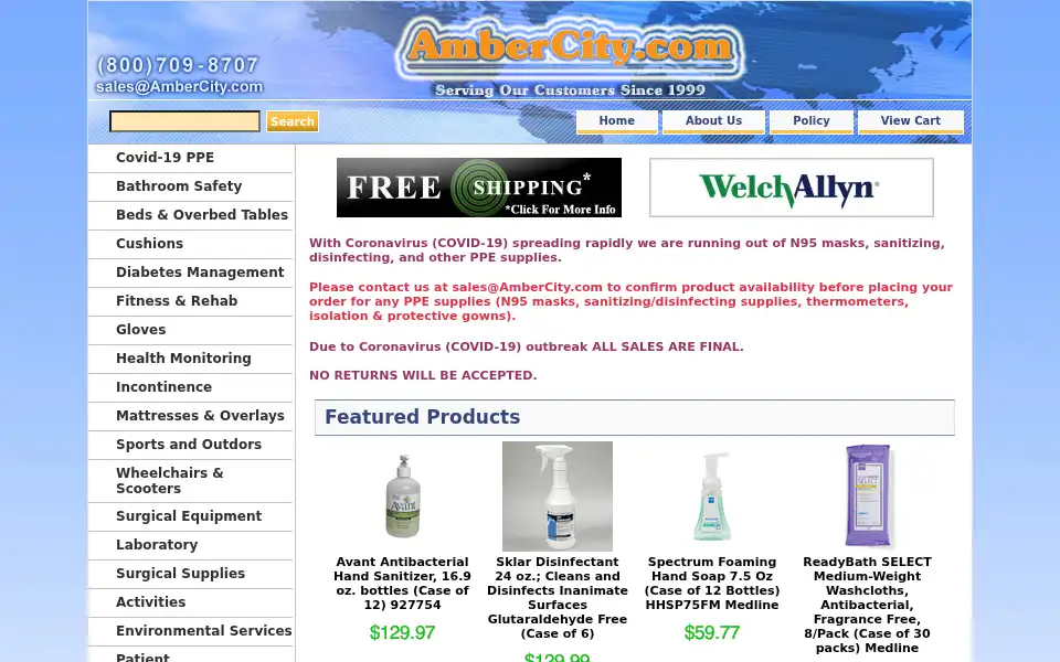 Screenshot of ambercity.com