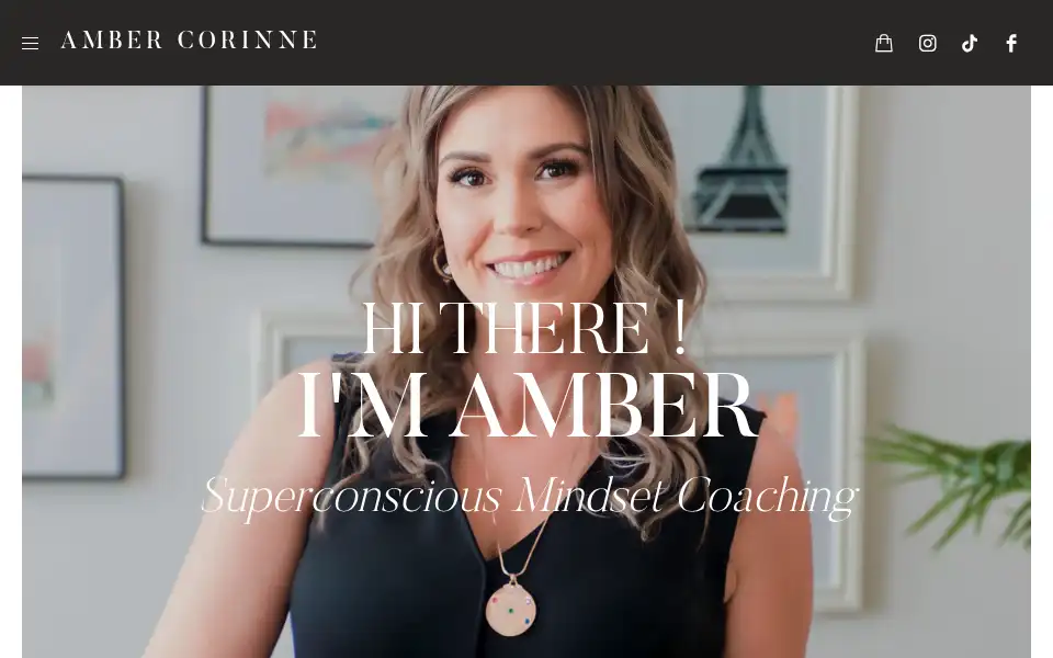 Screenshot of ambercorinne.com
