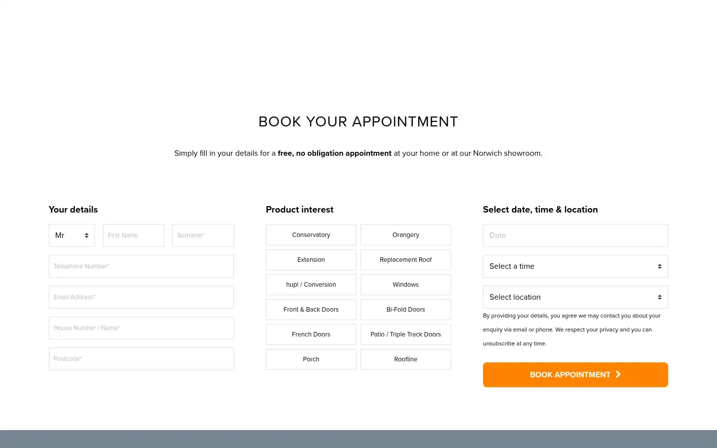 Screenshot of amberhome.co.uk