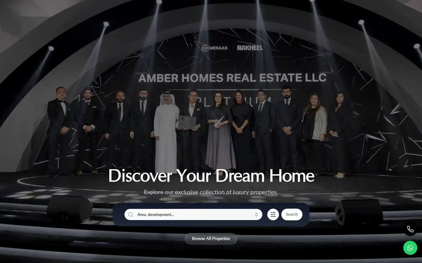 Screenshot of amberhomes.ae