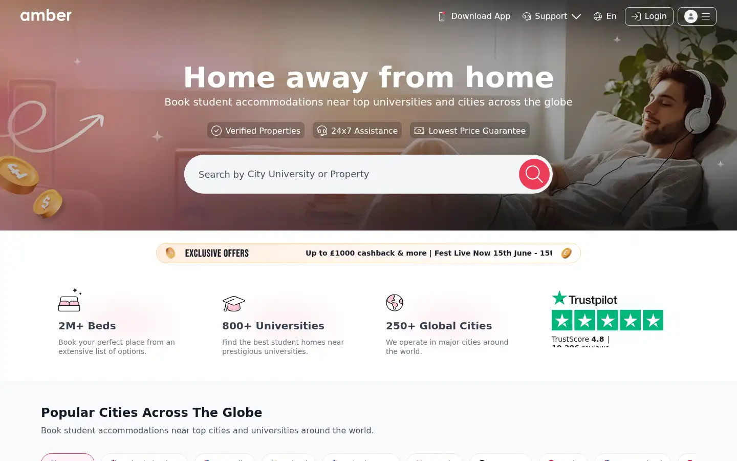 Screenshot of amberstudent.com