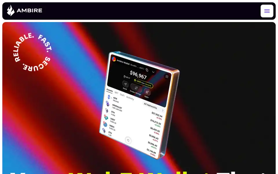 Screenshot of ambire.com