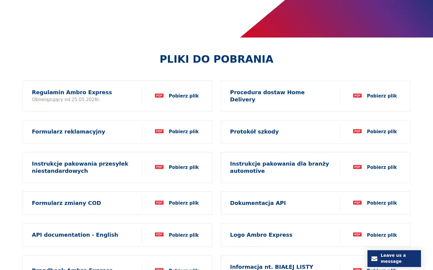 Screenshot of ambroexpress.pl