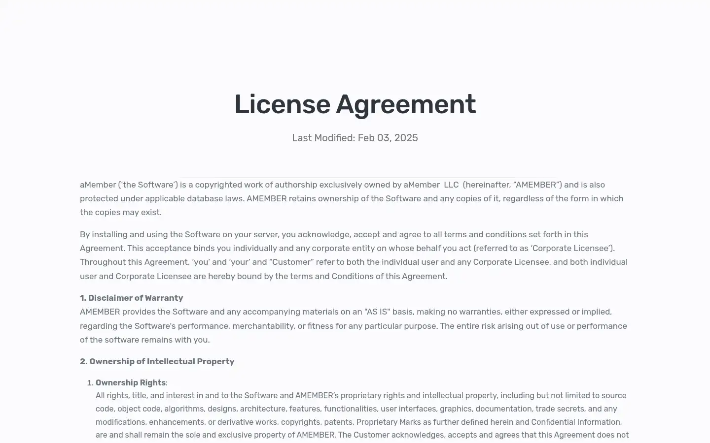 Screenshot of amember.com