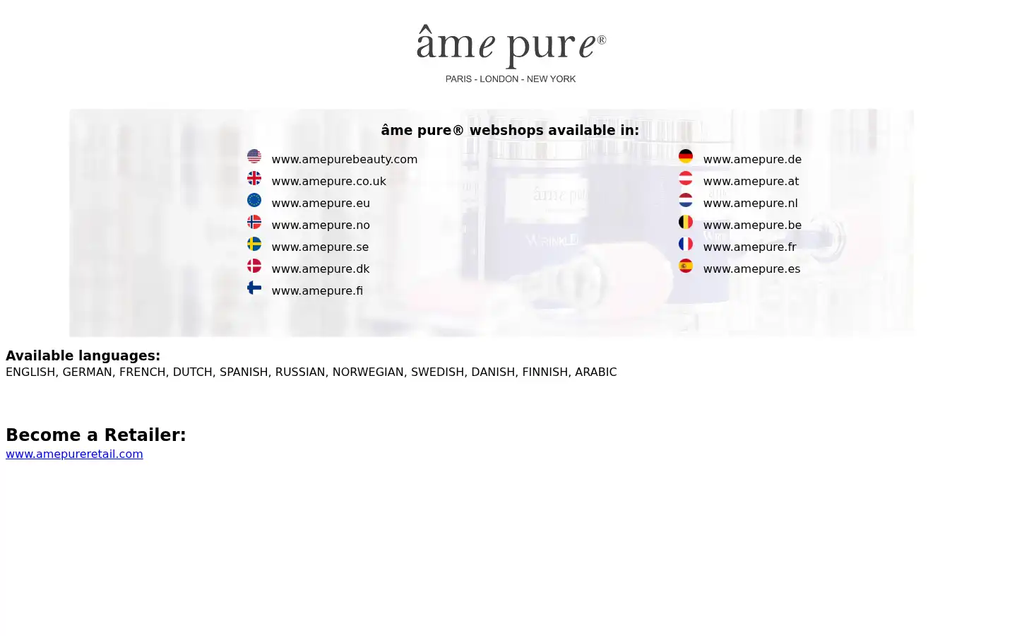 Screenshot of amepure.com