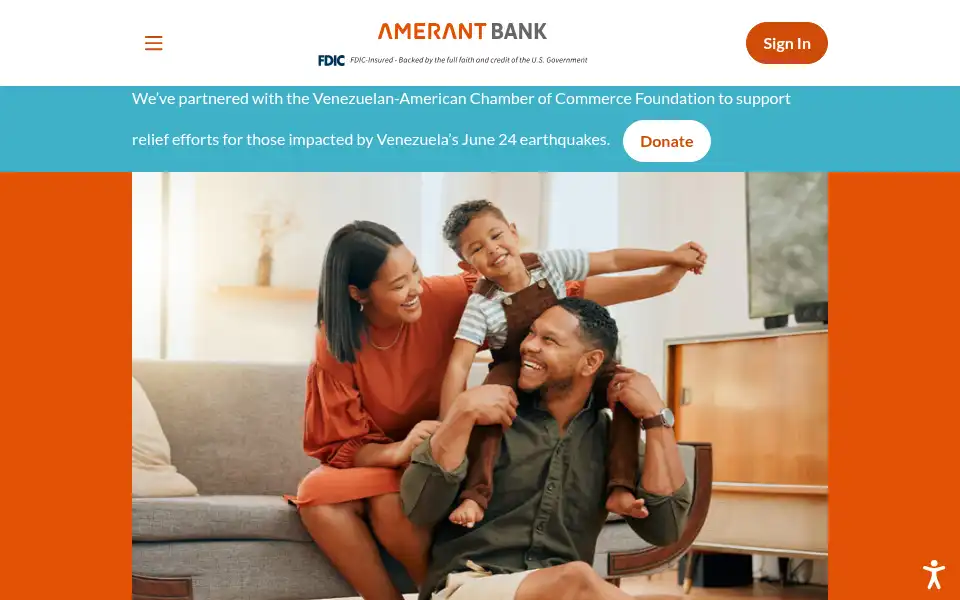 Screenshot of amerantbank.com