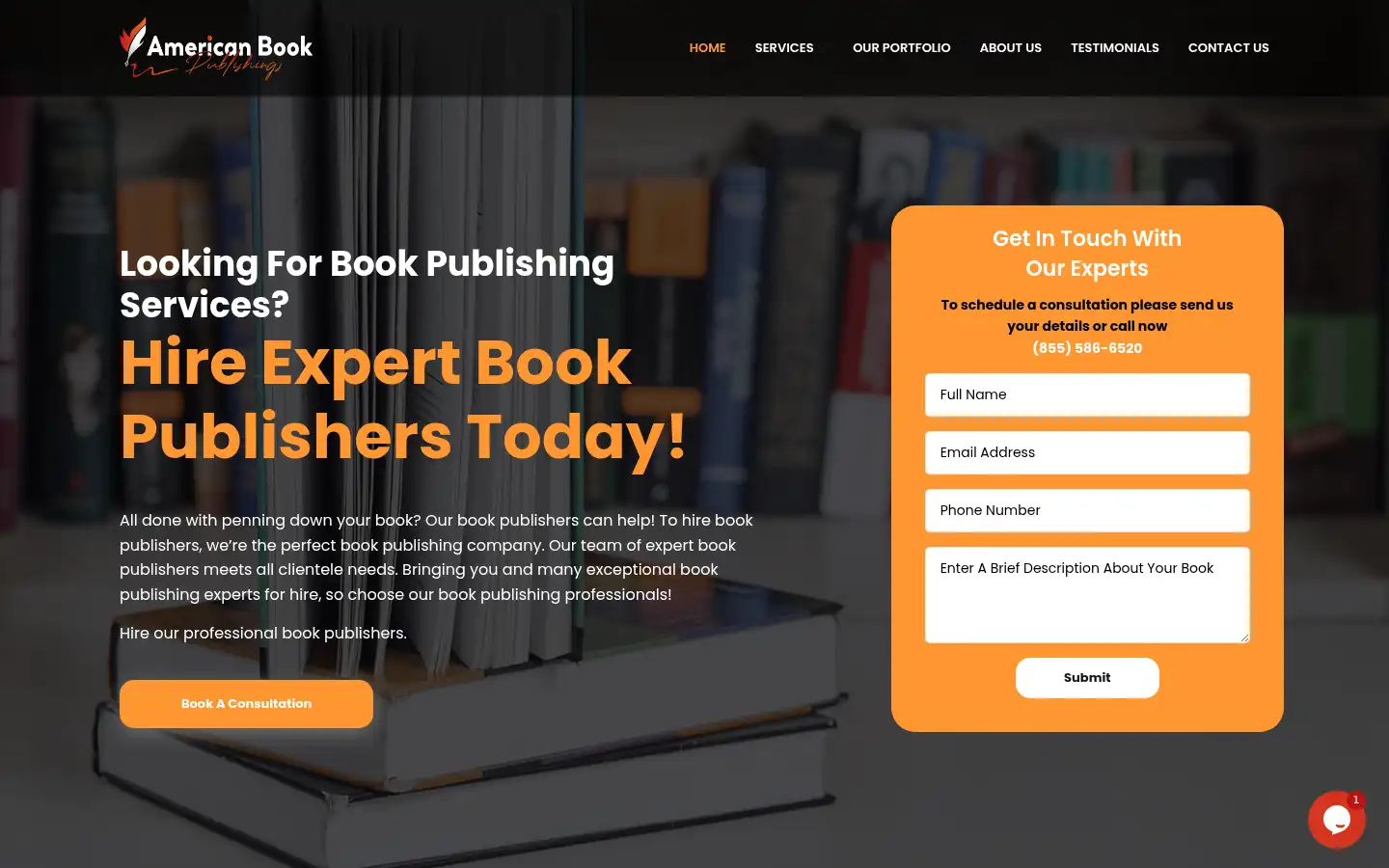Screenshot of americanbookpublishings.com