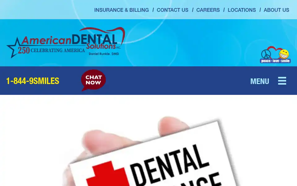 Screenshot of americandentalsolutions.net