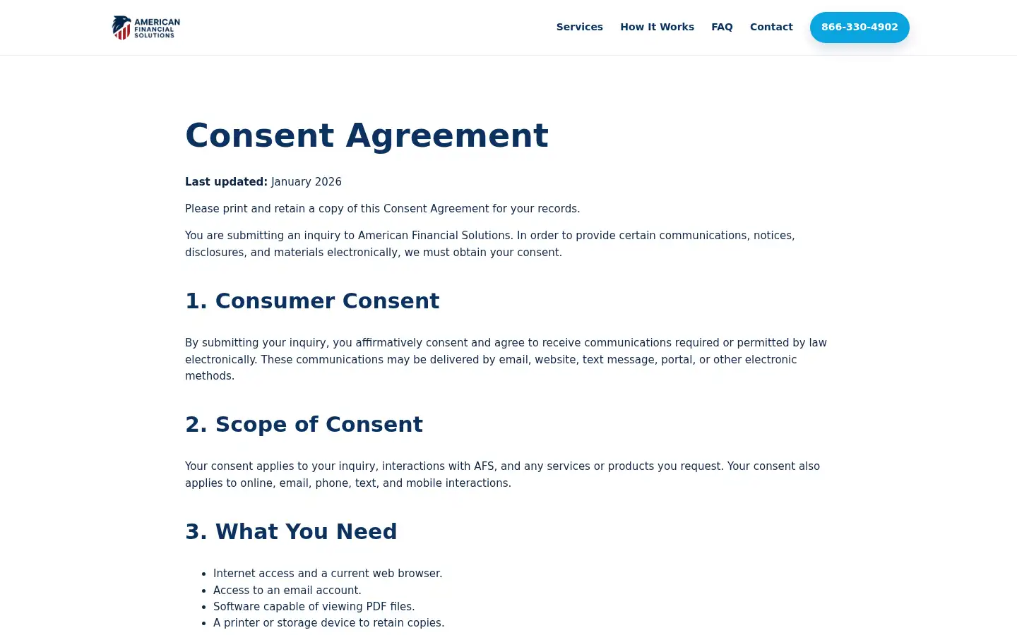 Screenshot of americanfinancialsolutions.us