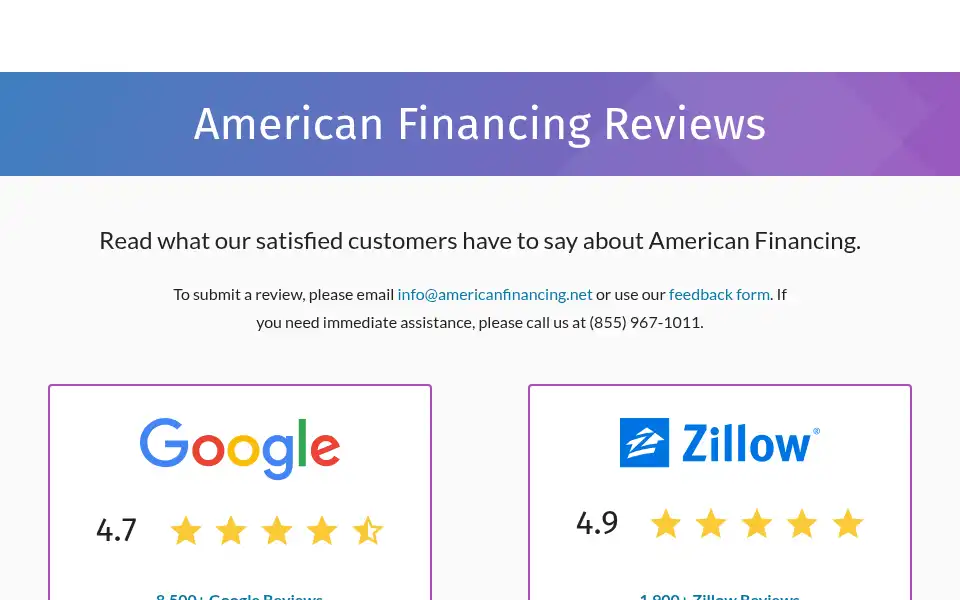 Screenshot of americanfinancing.net