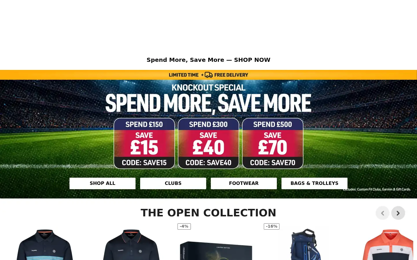 Screenshot of americangolf.eu